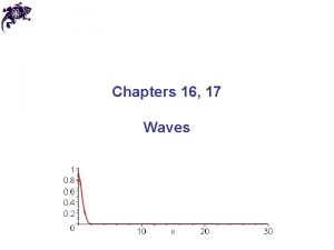 Chapters 16 17 Waves Types of waves Mechanical