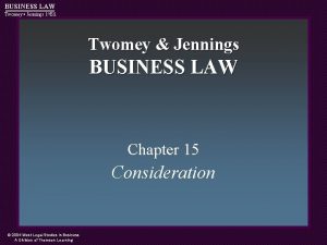 BUSINESS LAW Twomey Jennings 1 st Ed Twomey