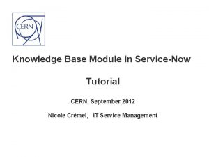 Servicenow knowledge management