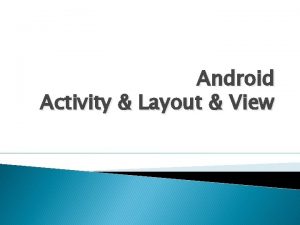 Android activity process