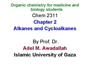 Organic chemistry for medicine and biology students Chem