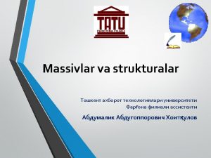 Reja Massivlar va strukturalar Strukturani uzatish Strukturalarda korsatkich