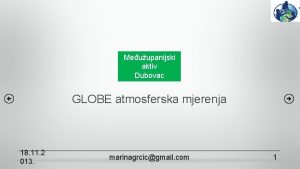 Meuupanijski aktiv Dubovac GLOBE atmosferska mjerenja 18 11