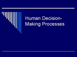 Human decision making process