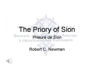 The Priory of Sion Prieur de Sion Robert