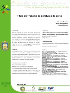 Curso de Especializao em Gesto Escolar Ttulo do