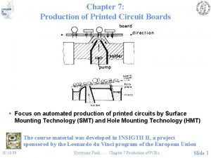 Chapter 7 Production of Printed Circuit Boards Focus