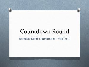 Berkeley math tournament