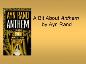 Anthem author rand
