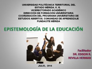 UNIVERSIDAD POLITCNICA TERRITORIAL DEL ESTADO MRIDA K R