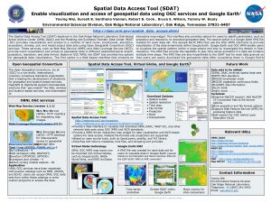 Spatial Data Access Tool SDAT Enable visualization and