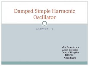 Relaxation time of damped harmonic oscillator