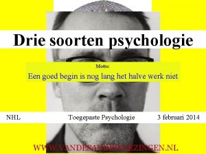 Soorten psychologie