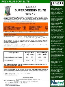 Lesco 18-0-18 fertilizer