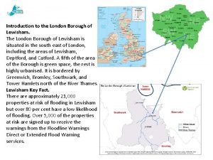 Introduction to the London Borough of Lewisham The