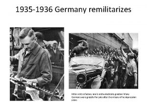 1935–1936 germany remilitarizes reaction