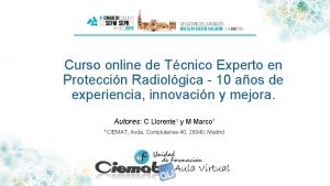 Curso online de Tcnico Experto en Proteccin Radiolgica