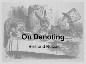 Bertrand russell on denoting