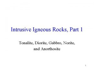 Intrusive Igneous Rocks Part 1 Tonalite Diorite Gabbro