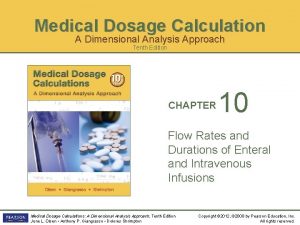 Medical Dosage Calculation A Dimensional Analysis Approach Tenth