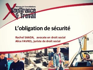 Lobligation de scurit Rachel SAADA avocate en droit