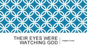 THEIR EYES WERE WATCHING GOD Chapters 15 end