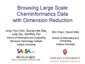Browsing Large Scale Cheminformatics Data with Dimension Reduction