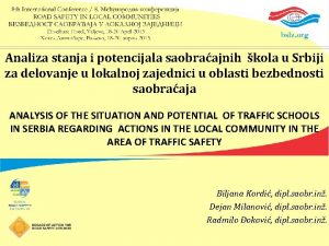 Analiza stanja i potencijala saobraajnih kola u Srbiji