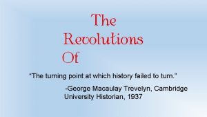 The Revolutions Of 1848 The turning point at