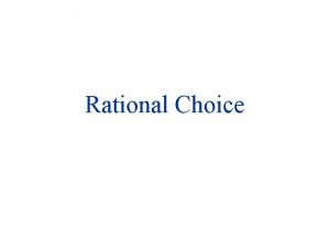 Rational constrained choice