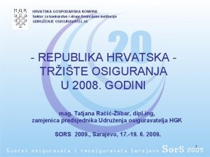 HRVATSKA GOSPODARSKA KOMORA Sektor za bankarstvo i druge