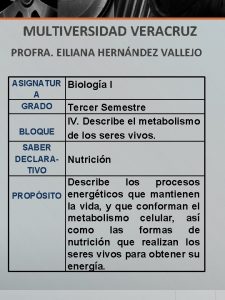 MULTIVERSIDAD VERACRUZ PROFRA EILIANA HERNNDEZ VALLEJO ASIGNATUR A