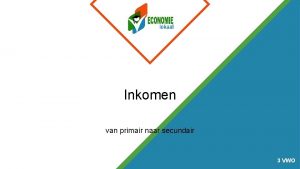 Inkomen van primair naar secundair 3 VWO economielokaal