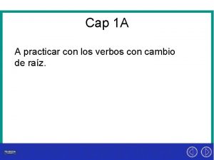 Cap 1 A A practicar con los verbos