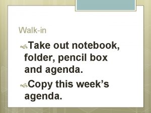 Walkin Take out notebook folder pencil box and