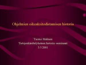 Tuomo malinen