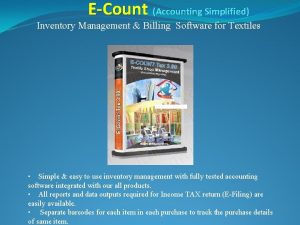 Ecount accounting software