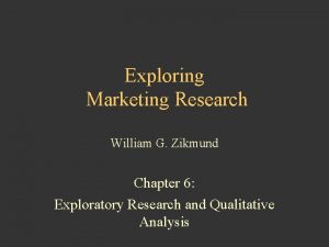 Exploring Marketing Research William G Zikmund Chapter 6