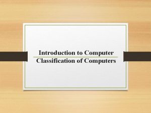 Classification of computer images