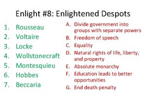 Enlight 8 Enlightened Despots 1 2 3 4