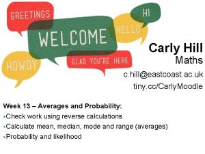 Maths Carly Hill Maths c hilleastcoast ac uk
