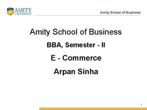 Amity School of Business BBA Semester II E