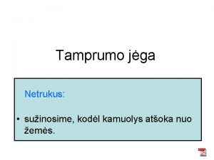 Tamprumo jga Netrukus suinosime kodl kamuolys atoka nuo