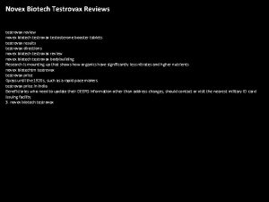 Testrovax review