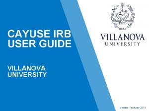 Villanova irb