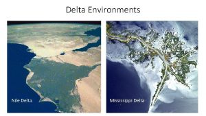 Delta Environments Nile Delta Mississippi Delta Discrete shoreline