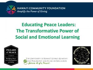 Educating Peace Leaders The Transformative Power of Social