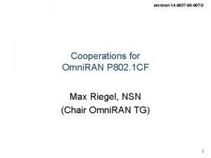 omniran14 0037 00 00 TG Cooperations for Omni