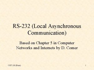 RS232 Local Asynchronous Communication Based on Chapter 5