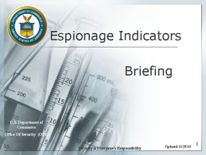 Indicators of espionage